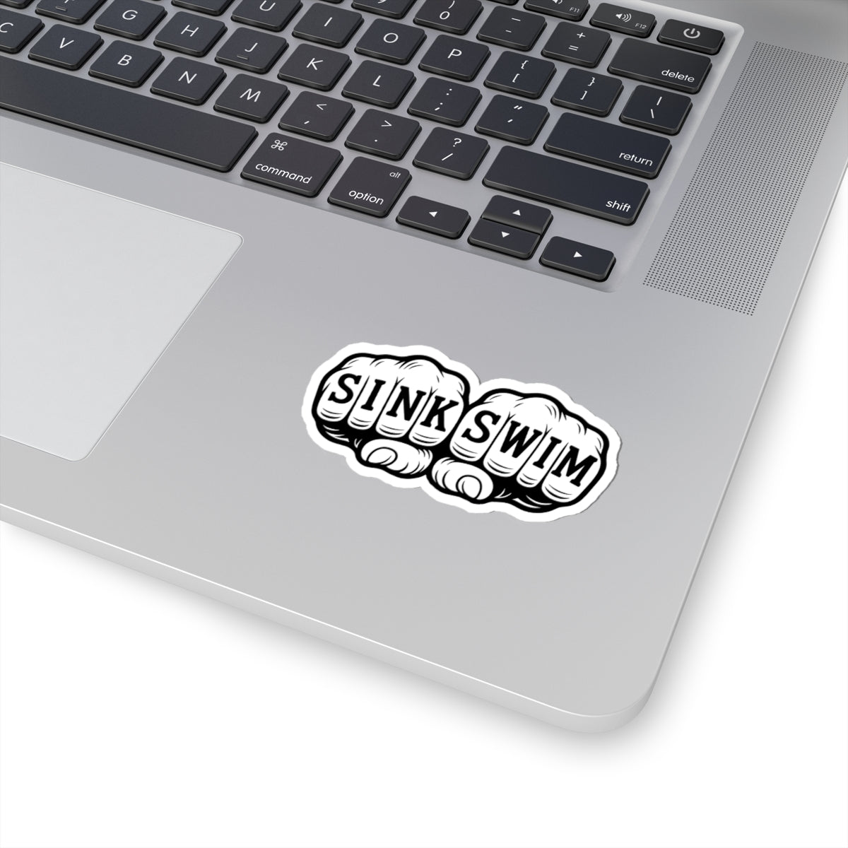 Sink or Swim Sticker, Bold Knuckle Tattoo Art