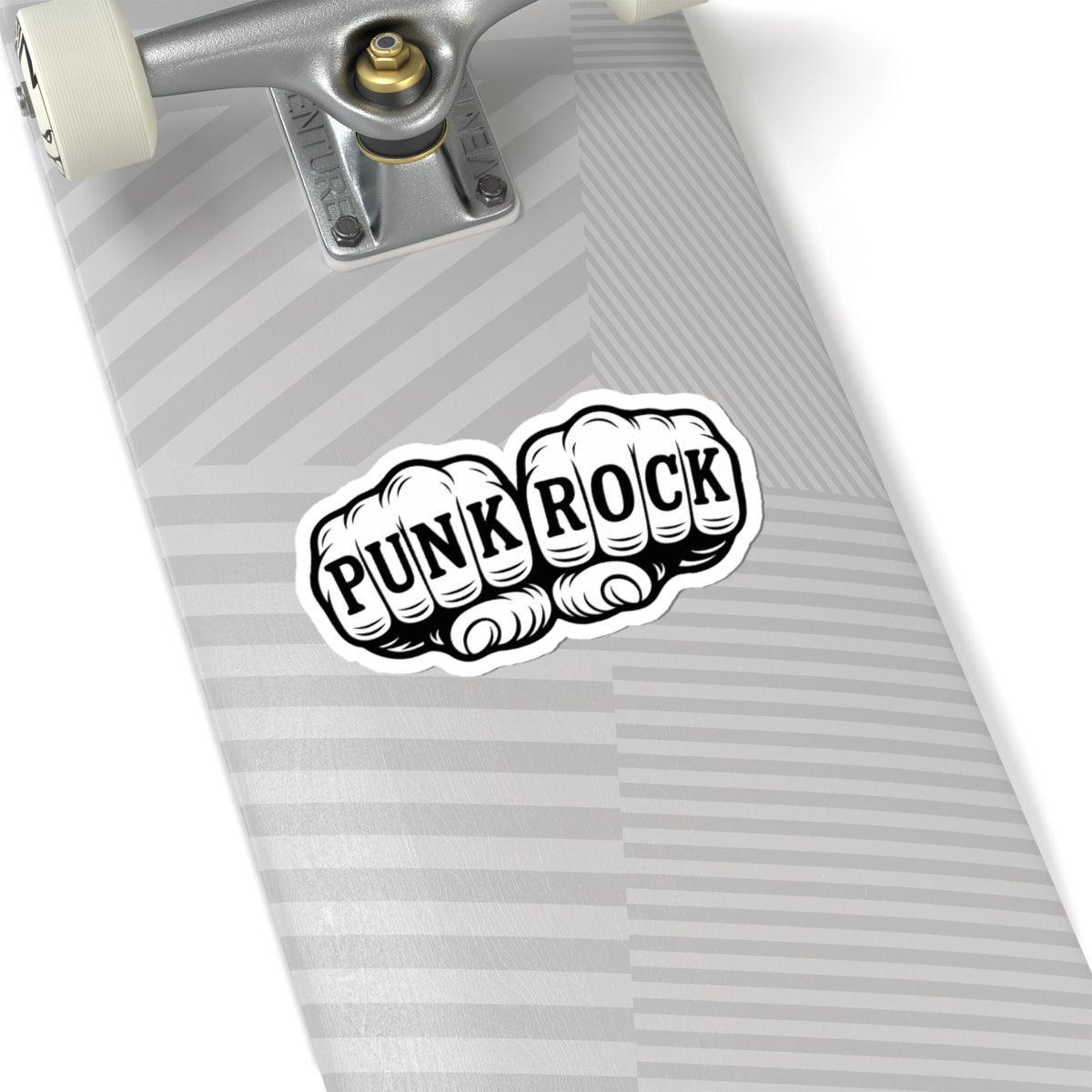 Punk Rock Sticker, Bold Knuckle Tattoo Design