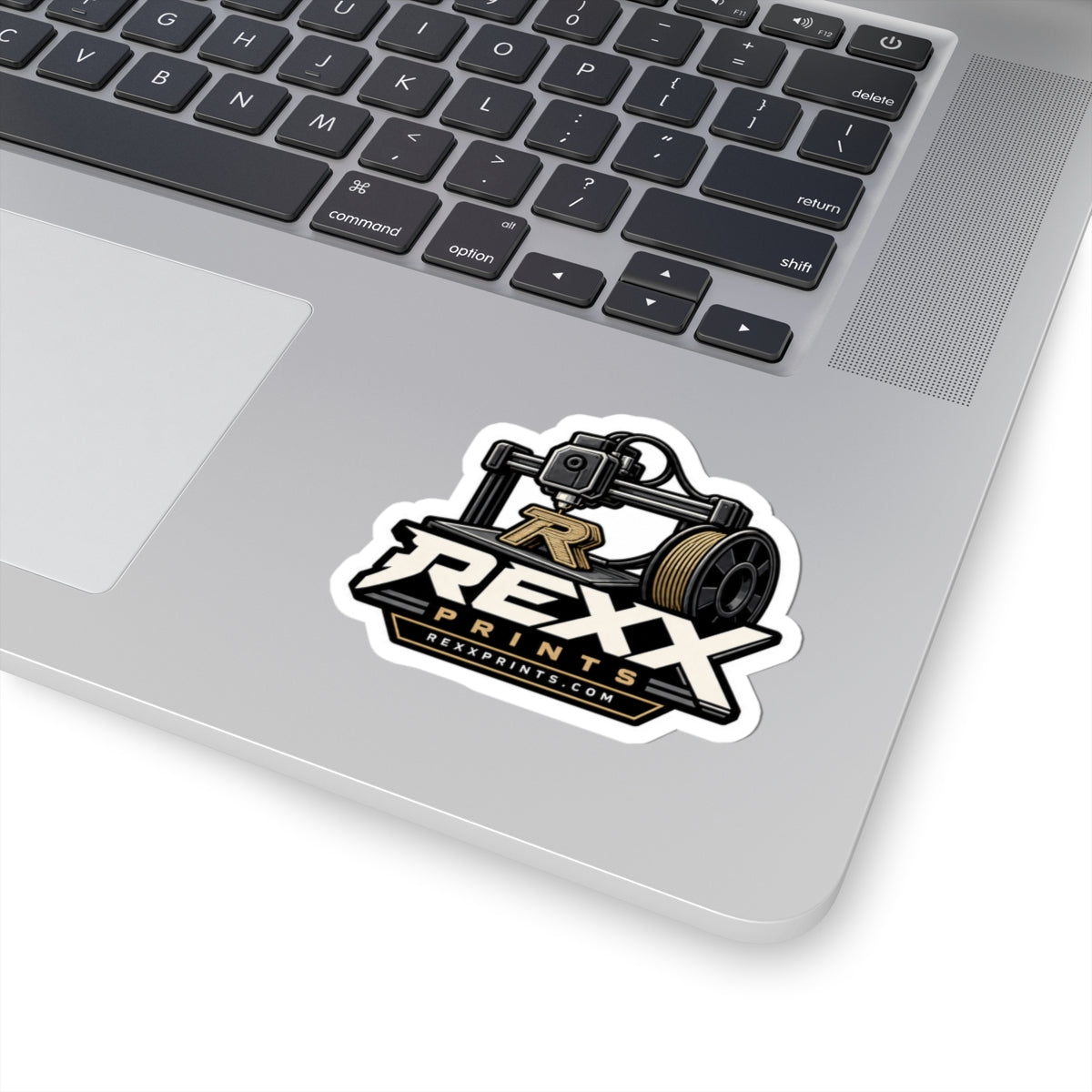 REXXPRINTS 3D Printer Logo Sticker | Maker Vinyl Decal | 3D Printing Enthusiast Sticker for Laptop, Toolbox, Water Bottle