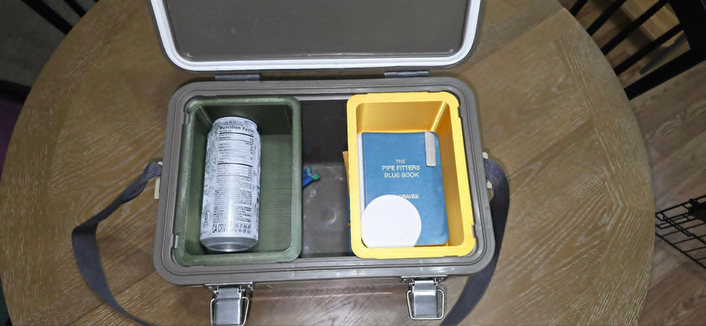 Engel 13 Qt Cooler Insert - 2" Deep Divided Tray | Can, Gear & EDC Organizer