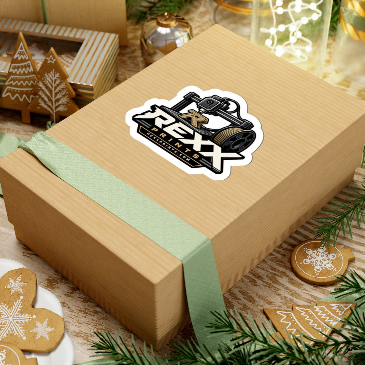 REXXPRINTS 3D Printer Logo Sticker | Maker Vinyl Decal | 3D Printing Enthusiast Sticker for Laptop, Toolbox, Water Bottle