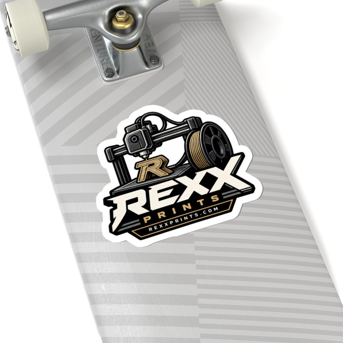 REXXPRINTS 3D Printer Logo Sticker | Maker Vinyl Decal | 3D Printing Enthusiast Sticker for Laptop, Toolbox, Water Bottle
