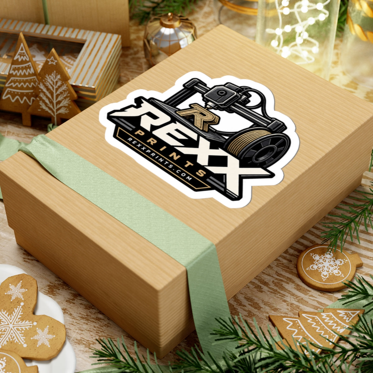REXXPRINTS 3D Printer Logo Sticker | Maker Vinyl Decal | 3D Printing Enthusiast Sticker for Laptop, Toolbox, Water Bottle