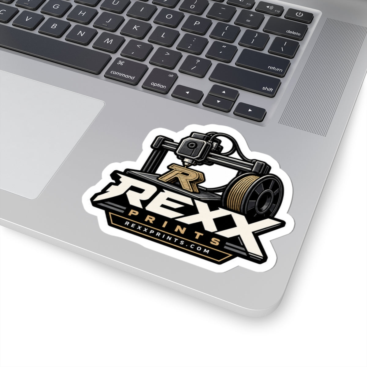 REXXPRINTS 3D Printer Logo Sticker | Maker Vinyl Decal | 3D Printing Enthusiast Sticker for Laptop, Toolbox, Water Bottle