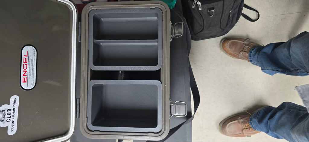 Engel 13 Qt Cooler Insert - 2" Deep Divided Tray | Can, Gear & EDC Organizer