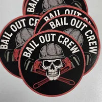 Bail Out Crew Sticker, Skull Hard Hat, Pipefitter Decal