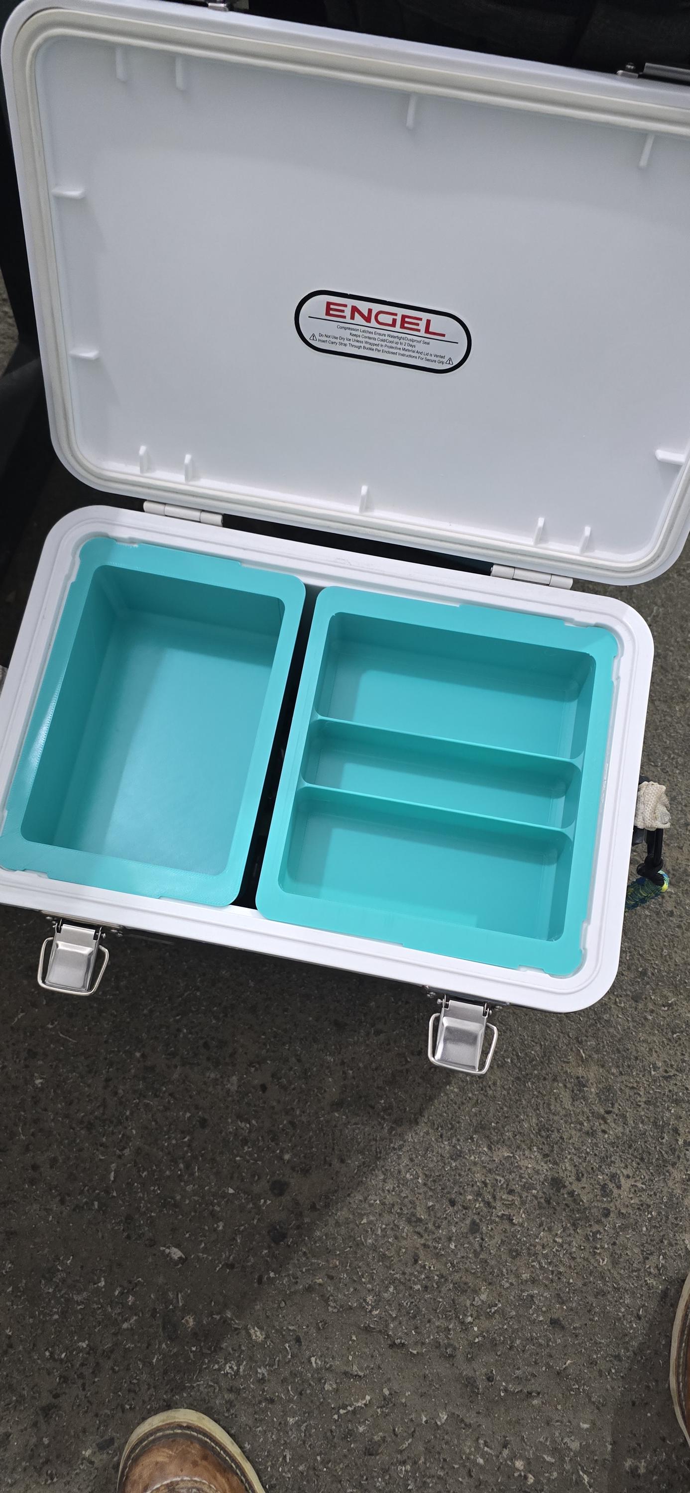 Engel 19 Qt Cooler Insert - 3" Deep Open Organizer Basket - Modular Dry Box Accessory